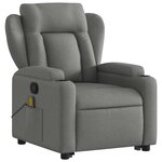 vidaXL Fauteuil de massage inclinable Gris foncé Tissu