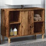 vidaXL Armoire de salle de bain vieux bois 80x33x60 cm bois ingénierie