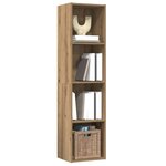 vidaXL Bibliothèque/Meuble TV chêne artisanal 36x30x143 cm