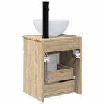 vidaXL Meuble de lavabo mural Chêne Sonoma 39 x 41 x 64 5 cm
