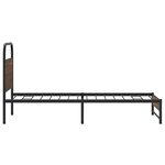 vidaXL Cadre de lit sans matelas 90x190cm chêne marron bois ingénierie