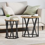 Tables d'appoint vidaXL 2 Pièces en bois d'ingénierie