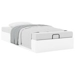 vidaXL Cadre de lit ottoman sans matelas blanc 90x190 cm similicuir