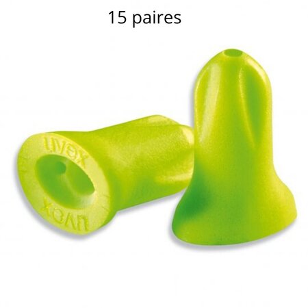 Bouchon d'oreille à usage unique uvex hi com  lemon  15 paires