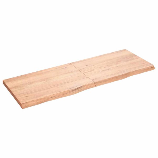 vidaXL Étagère murale marron clair bois chêne massif traité