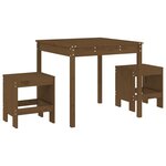 vidaXL Ensemble de bistrot de jardin 3 Pièces marron miel bois pin massif