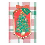 Carte De Vœux Noël Chic Sapin Tartan - Draeger paris