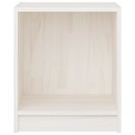 vidaXL Tables de chevet 2 Pièces Blanc 35 5x33 5x41 5 cm Pin massif