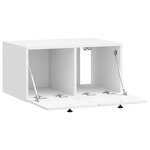 vidaXL Meuble TV mural 59 5 x 41 x 30 cm Blanc brillant
