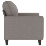 vidaXL Canapé à 2 places Taupe 120 cm Tissu