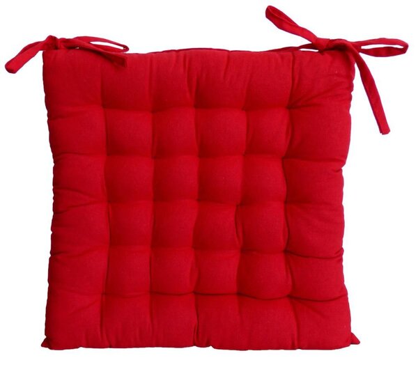 Galette de chaise en coton uni 40 cm 25 points