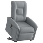 vidaXL Fauteuil inclinable Gris clair Tissu