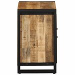 vidaXL Tables de chevet 2 Pièces bois de manguier massif brut