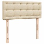 vidaXL Cadre de lit ottoman avec matelas crème 120x200cm tissu