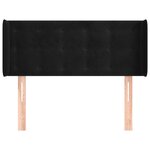 vidaXL Tête de lit avec oreilles Noir 83x16x78/88 cm Velours