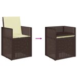 vidaXL Ensemble de salle à manger pour jardin 7 Pièces Marron et crème PP