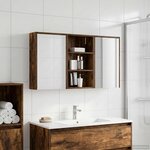 vidaXL Ensemble de Meubles de Salle de Bain 3 Pièces 126 x 16 x 62.5 cm