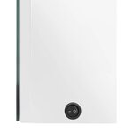 vidaXL Armoire de salle de bain à miroir LED Blanc brillant 50x13x70cm