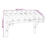 vidaXL Auvent de porte 200x100x100 cm Bois de pin solide