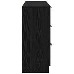 vidaXL Buffet avec tiroir 3 Pièces Chêne noir Bois d'ingénierie