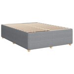 vidaXL Sommier à lattes de lit avec matelas Gris clair 140x190cm Tissu