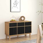 vidaXL Buffet OTTA Marron et noir 114 x 43 x 73 5 cm
