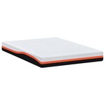 vidaXL Matelas Blanc  Gris 140 x 190 cm Mousse