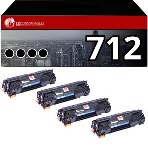 Pack 4 Toners compatible CANON 712 noir