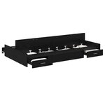 vidaXL Cadre de lit avec rangement avec tiroir Chêne noir 120 x 200 cm