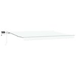 vidaXL Auvent Rétractable Blanc 450 × 350 cm Tissu et acier