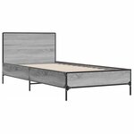 vidaXL Cadre de lit sans matelas sonoma gris 75x190 cm