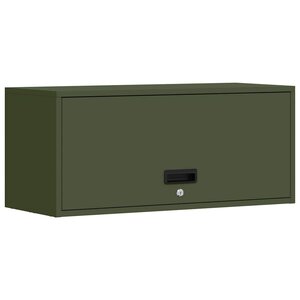vidaXL Armoire murale pour garage Vert olive 80 x 33 x 35 cm