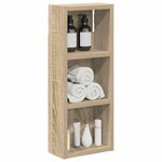 vidaXL Armoire murale de salle de bain Chêne Sonoma 20 x 10 x 50 cm