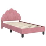 vidaXL Cadre de lit pour enfants avec tête de lit Rose 80 x 160 cm