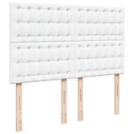 vidaXL Sommier à lattes de lit avec matelas Blanc 140x200cm Similicuir