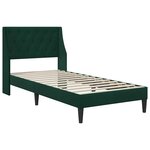 vidaXL Cadre de lit avec tête de lit Vert foncé 80 x 200 cm Velours