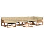 vidaXL Ensemble de canapés d'extérieur 22 Pièces Naturel et Beige