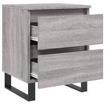 vidaXL Table de chevet sonoma gris 40x35x50 cm bois d’ingénierie