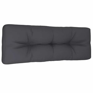 vidaXL Coussin de palette anthracite 120x40x12 cm tissu