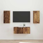 vidaXL Ensemble meuble TV 2 Pièces Bois ancien Bois d'ingénierie