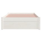 vidaXL Cadre de lit Blanc Bois massif 90x200 cm