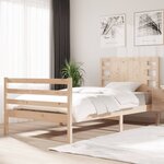 vidaXL Cadre de lit bois de pin massif 90x190 cm simple