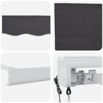 vidaXL Auvent rétractable automatique anthracite 450x300 cm