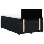 vidaXL Sommier à lattes de lit avec matelas noir 120x190 cm velours