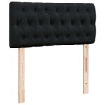 vidaXL Sommier à lattes de lit avec matelas Noir 90x200 cm Velours