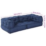 vidaXL Coussin Bleu 140 x 70 x 36 cm Polyester