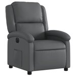 vidaXL Fauteuil inclinable électrique Gris Similicuir