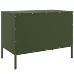 vidaXL Meubles TV 2 Pièces vert olive 68x39x50 5 cm acier