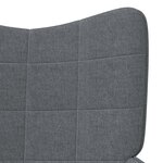 Vidaxl chaise de relaxation avec tabouret gris foncé tissu