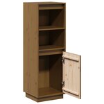 vidaXL Buffet haut Marron miel 37x34x110 cm Bois massif de pin